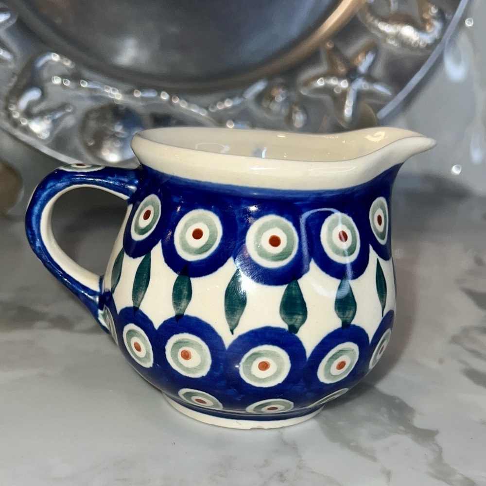 Vintage Boleslawiec Polish Pottery Mini Pitcher
